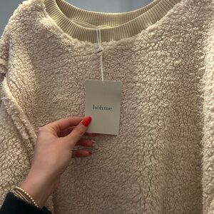 Bohme Beige Sherpa Women's Sweater
